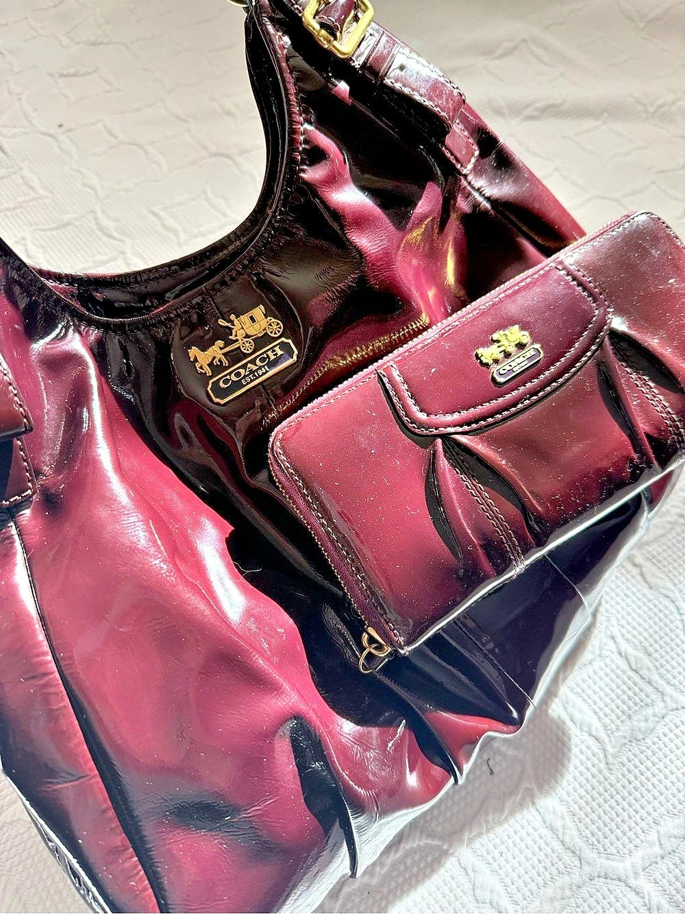 Y2K Rare Coach Madison Maggie Shoulder Bag with Wallet